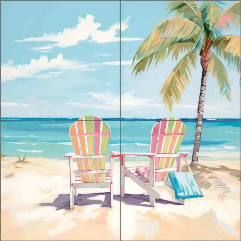 Beach Tile Backsplash Irena Orlov Coastal Art Ceramic Mural OB-ORL24579-57