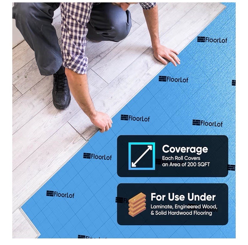 Floorlot BlueStep Underlayment With Moisture Barrier (200 Sq Ft)