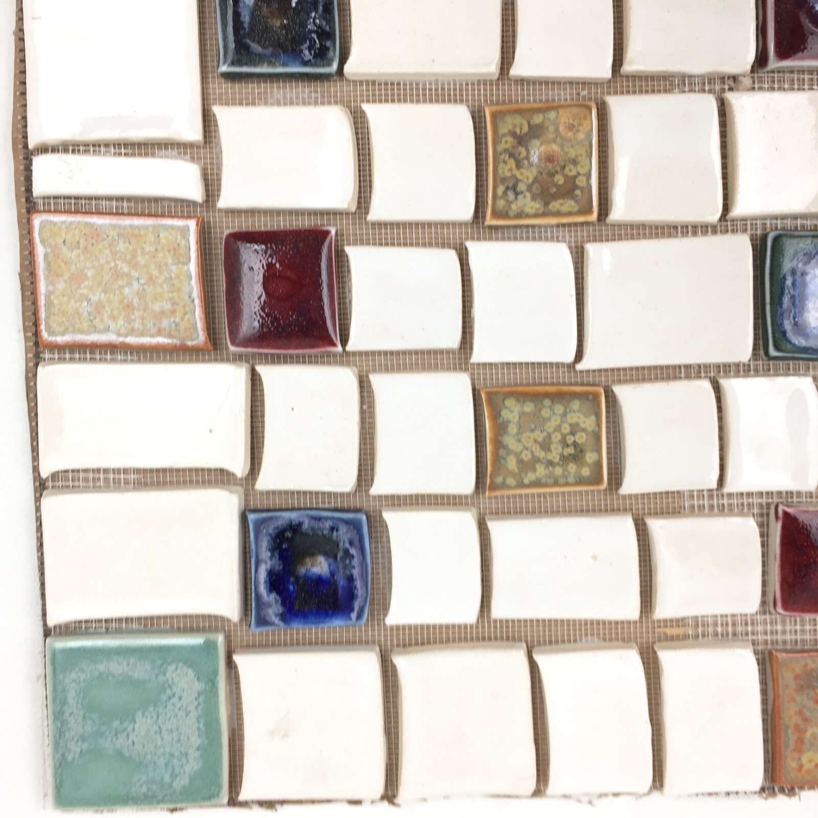 Handmade Tile Mosaic Panel Backsplash 1/4″ Thick, 11.5″ x 17.5″ Mounted On Mesh