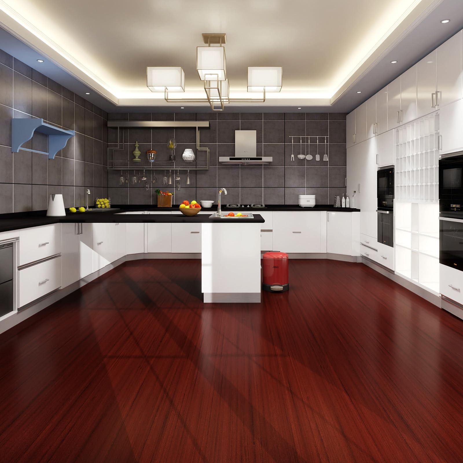 Wood Grain Vinyl Flooring Roll Thicken Peel and Stick Floor Tiles Self-Adhesi…