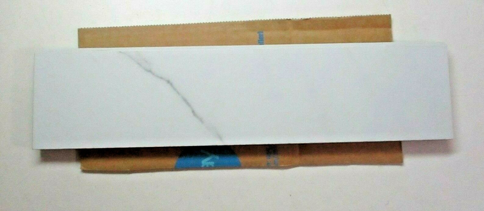 1 Bullnose Mayfair Statuario Venato 11-3/4″ Simulated Marble Porcelain Wall Tile
