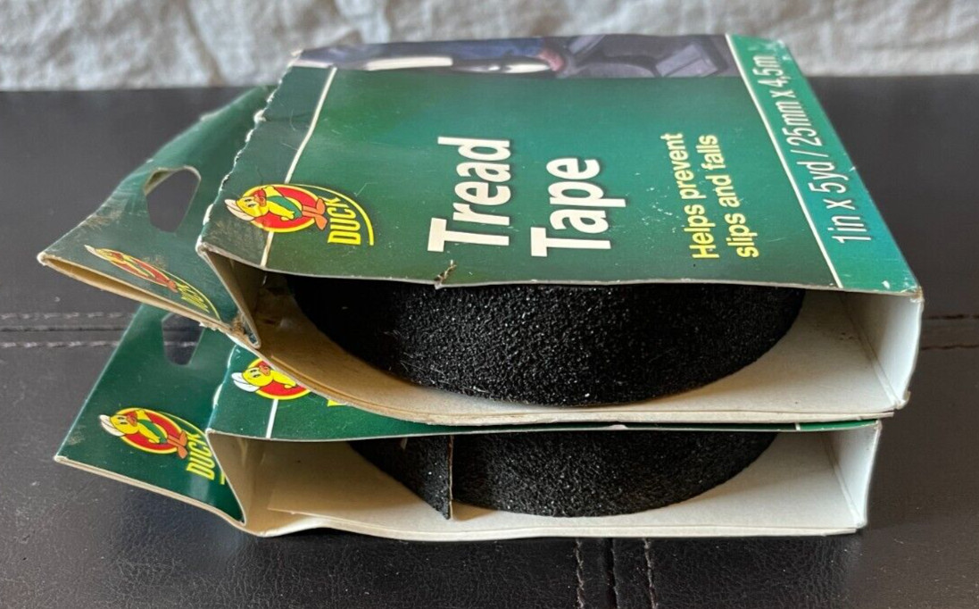 NEW LOT of 2 Duck Tread Tape Prevents Slips & Falls 1″ x 5 Yards