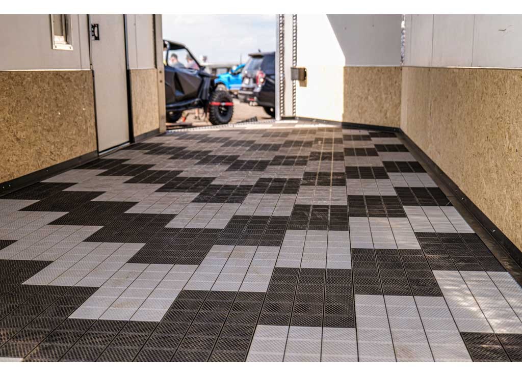 Caliber Products Inc PROTECH Flooring Grey 24PC Durable Interlocking Tiles