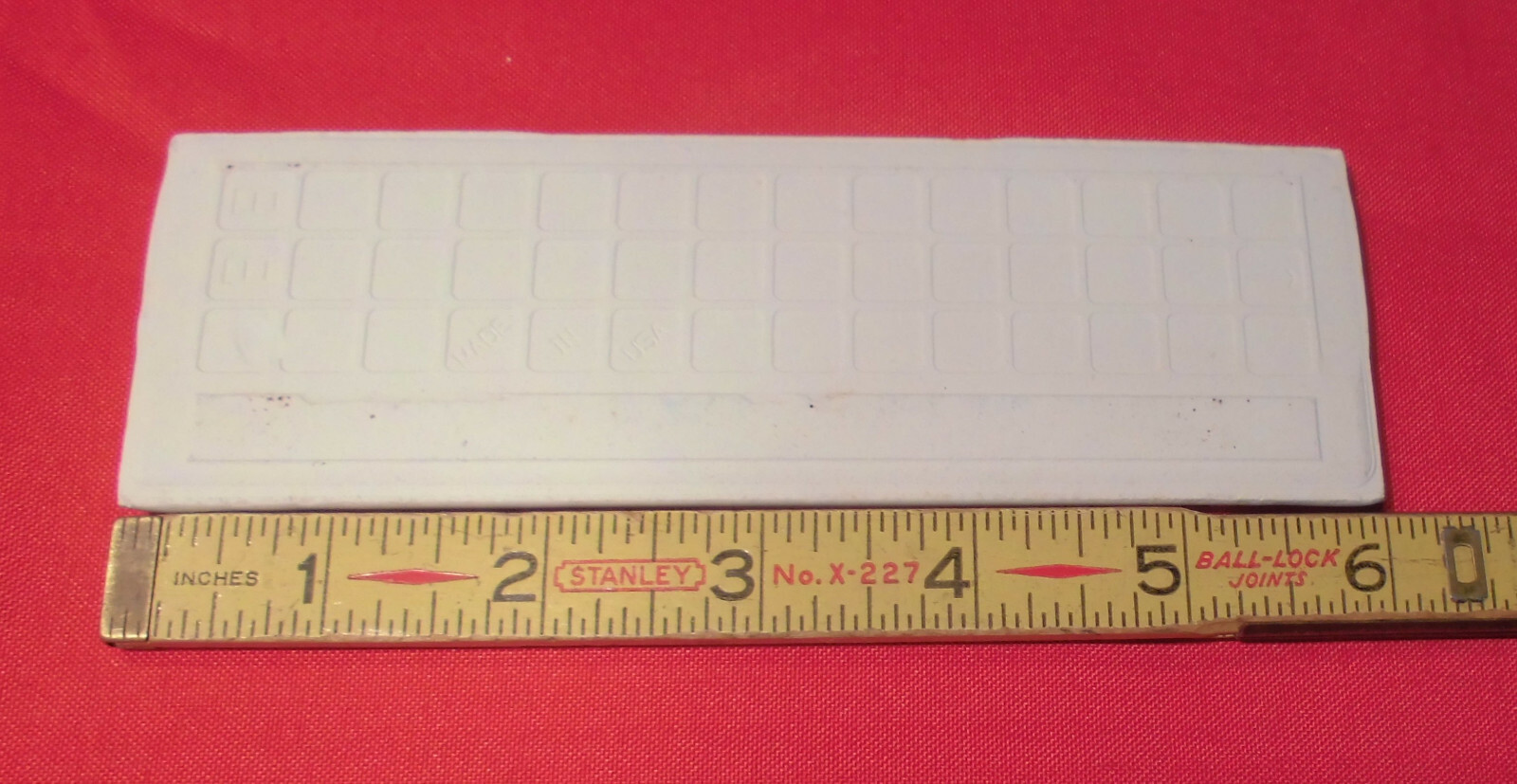 1 pc. Vintage Ceramic Bullnose Tile 2” X 6” *Matte Almond* Flat-Surface Type