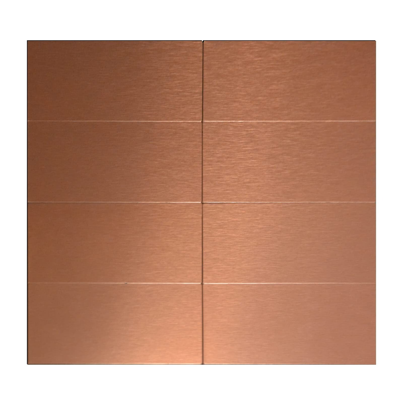 Aluminum Peel and Stick Backsplash Tile Panels – 3″x6″ Brushed Copper Kitchen…
