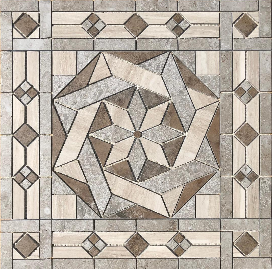 36″ x 36″ Tile Medallion Mosaic – Daltile Articulo & Exquisite tile series