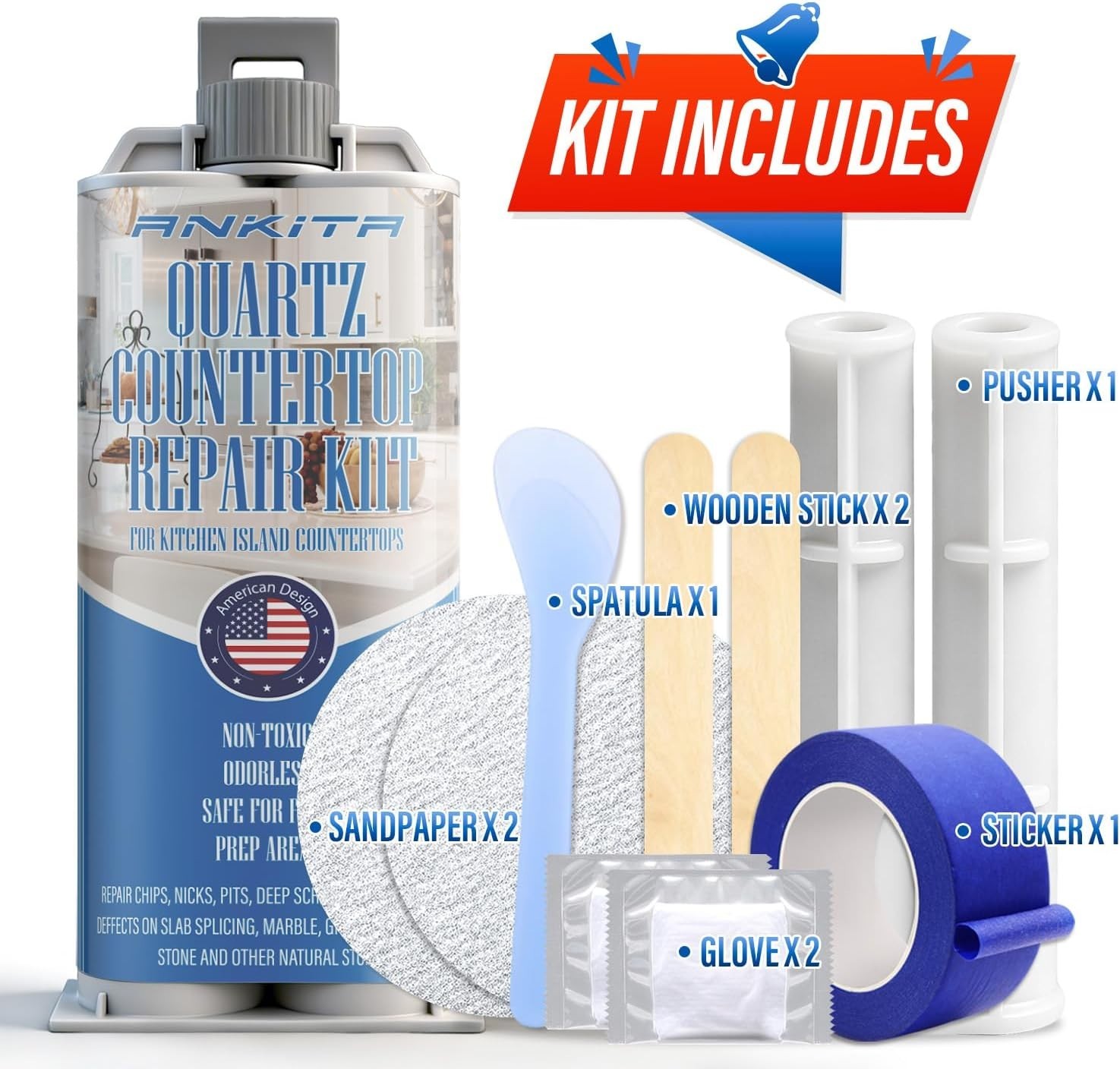 Super Strong Adhesive Quartz Repair Solution – Perfect for Countertop Damage