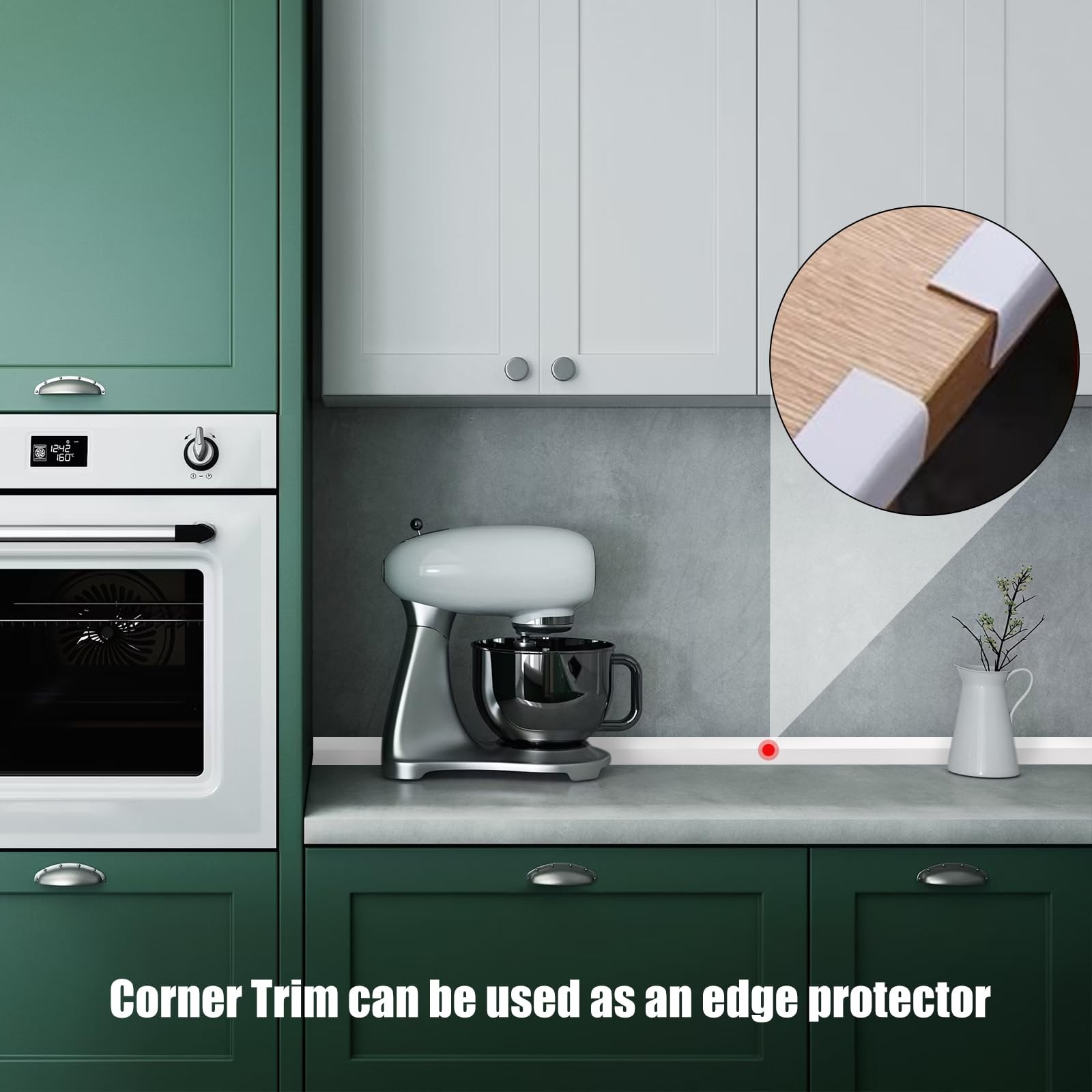 Flexible Wall Corner Protector Trim Molding,Peel and Stick Molding 90° inside