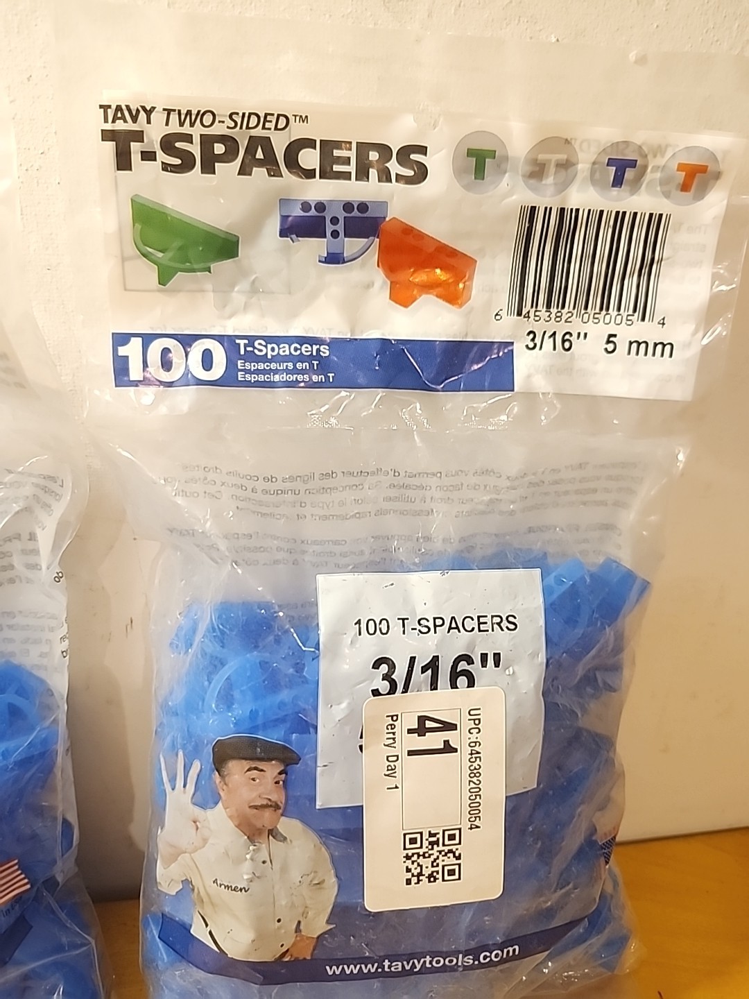 2X – 100 Tile Brick & Marble T SPACERS Blue 3/16″ 5 mm Two 2 sided Plastic TAVY