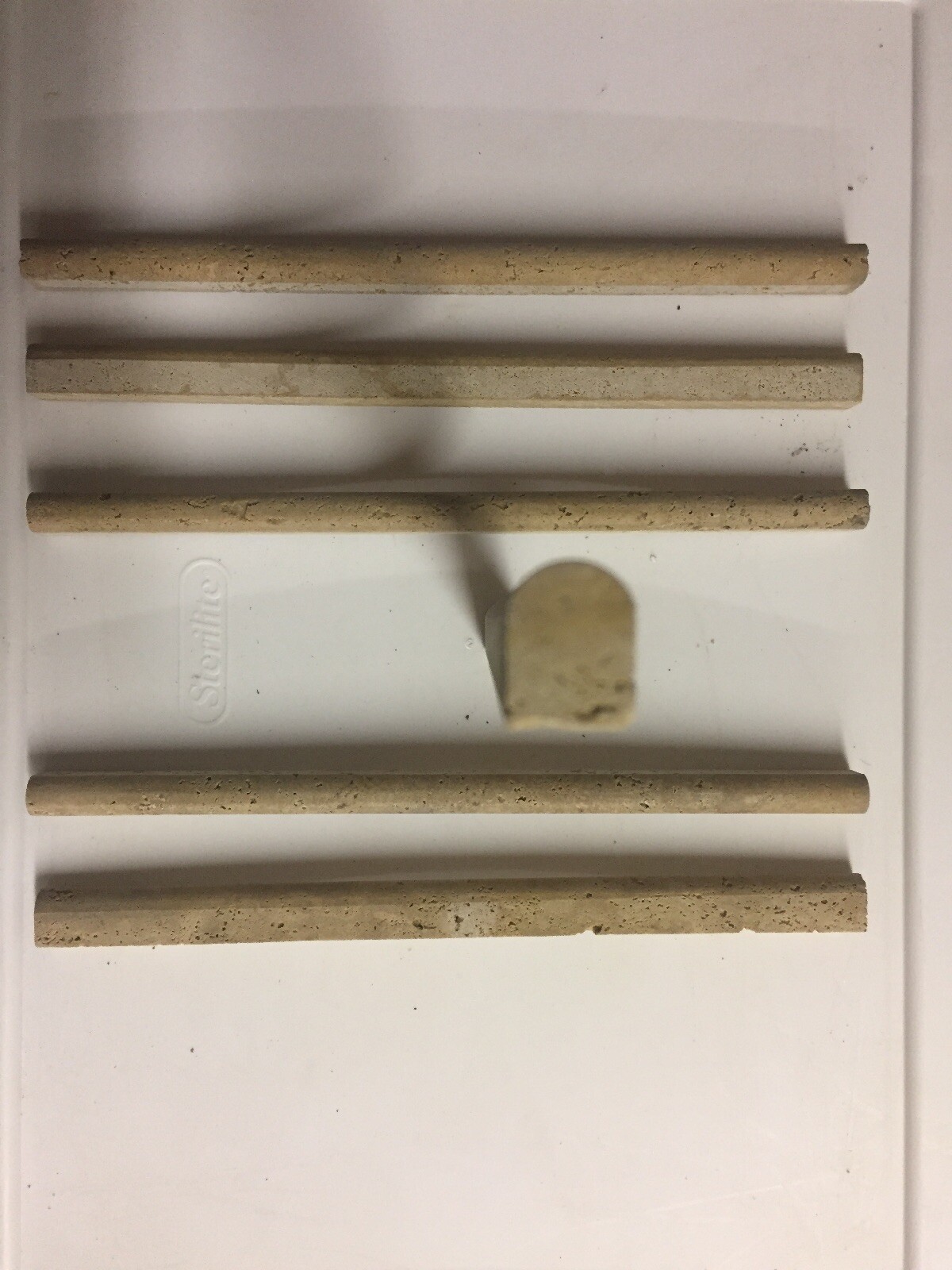 Nocce Cigarro Travertine Pencil Molding 12″ Chair Railing