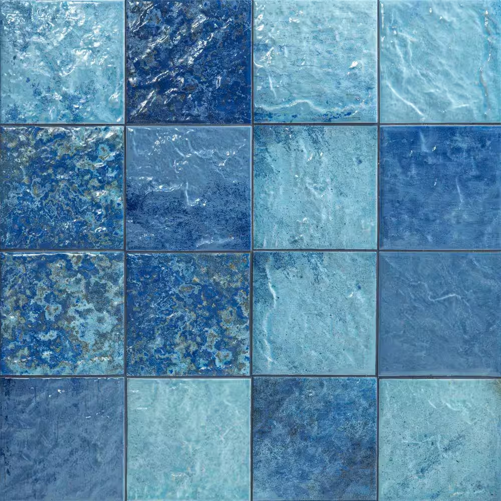 Adelaide Sky 6 In. X 6 In. Glossy Porcelain Wall Tile-Pool Look, 5.28 Sq. Ft./Ca
