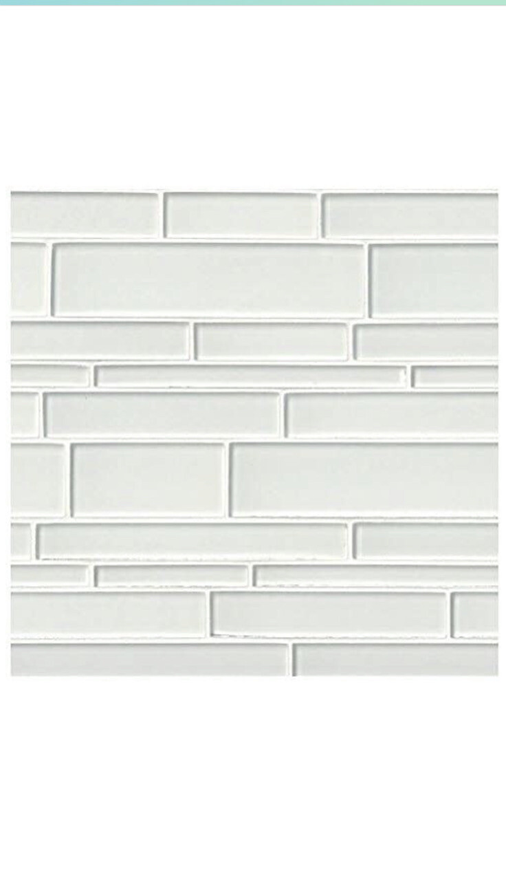 10 PC MSI Ice Interlocking 12x12x8mm Glass Mesh Mounted Mosaic Tile