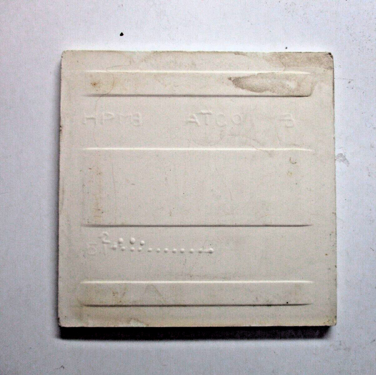 1 Wall Tile Atco USA 4-3/8″ Sq. Aqua Green Turquoise Ceramic 1950s Retro Vintage