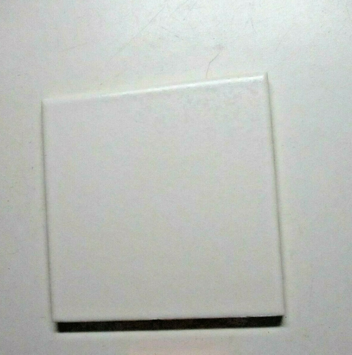 1 Tile FT Florida USA 4-3/8″ 1970 Crystalline Off White Satin Gloss Ceramic Wall