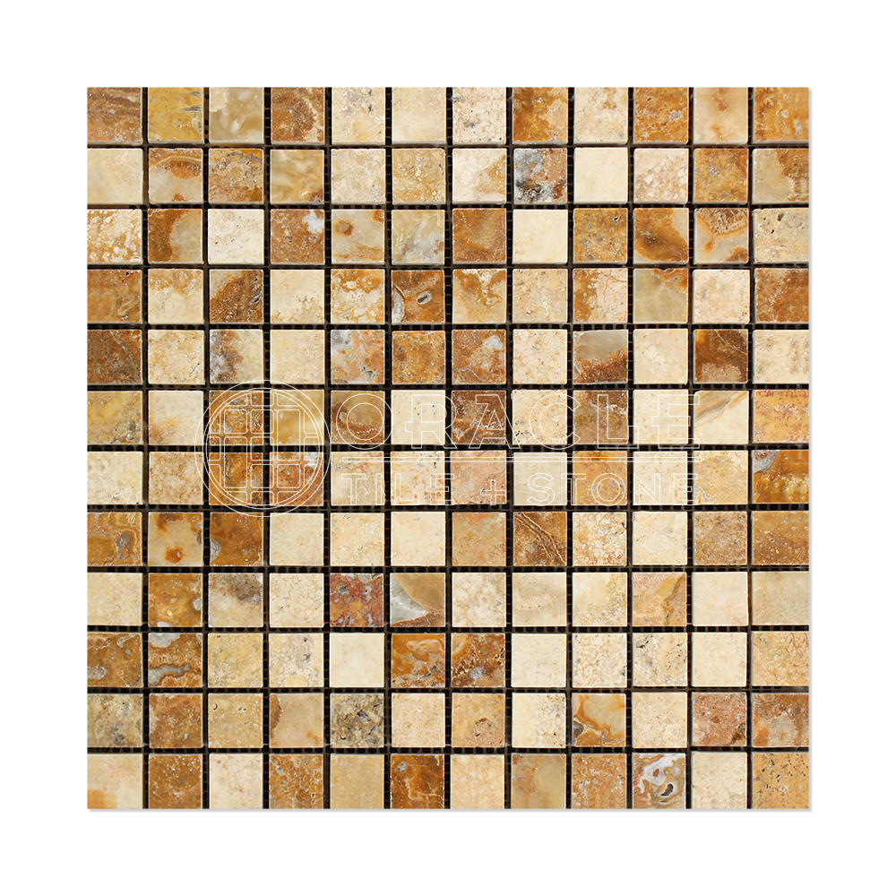 Scabos Travertine 1″ X 1″ Mosaic Tile