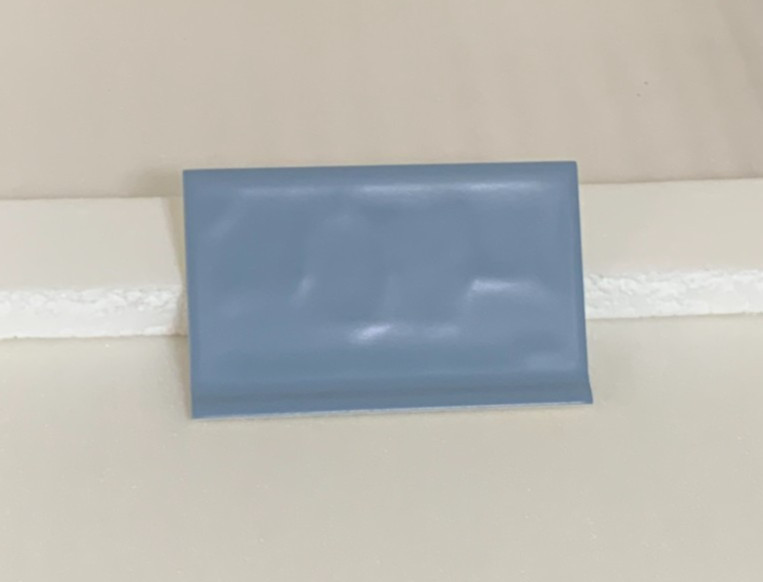 New Vtg Florida Ceramic Vermont Blue #566 Potters Touch Cove Base 4 ” x 6 “