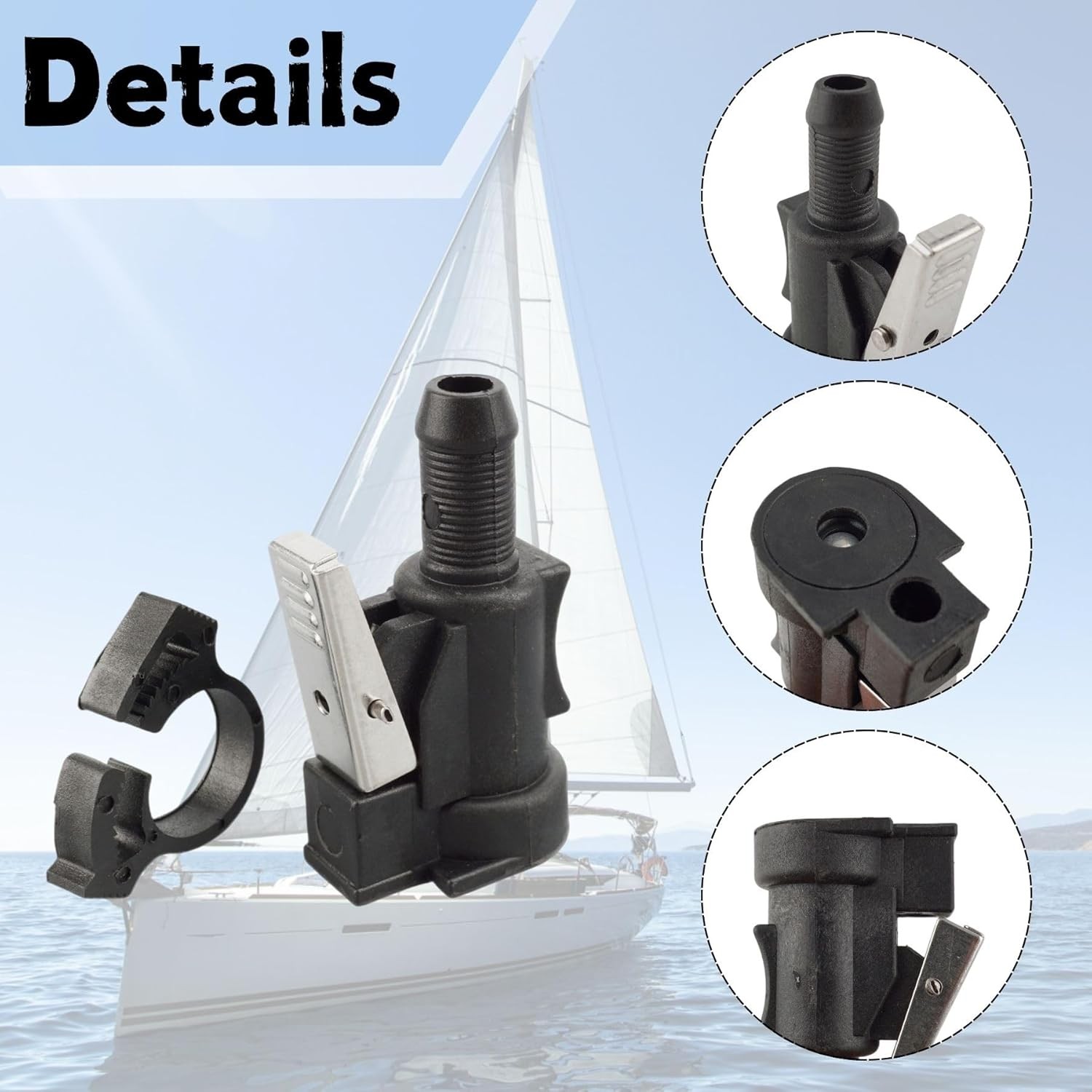 Boat Marine 65750-87J11 Fuel Line Connector Socket for Suzuki DF 4-140 HP