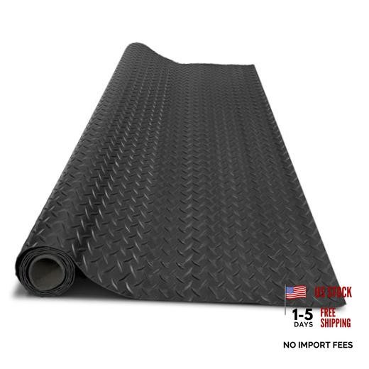 4x8FT Garage Floor Mat, 2.8mm Thickened Flooring Roll for Under 4*8FT Black