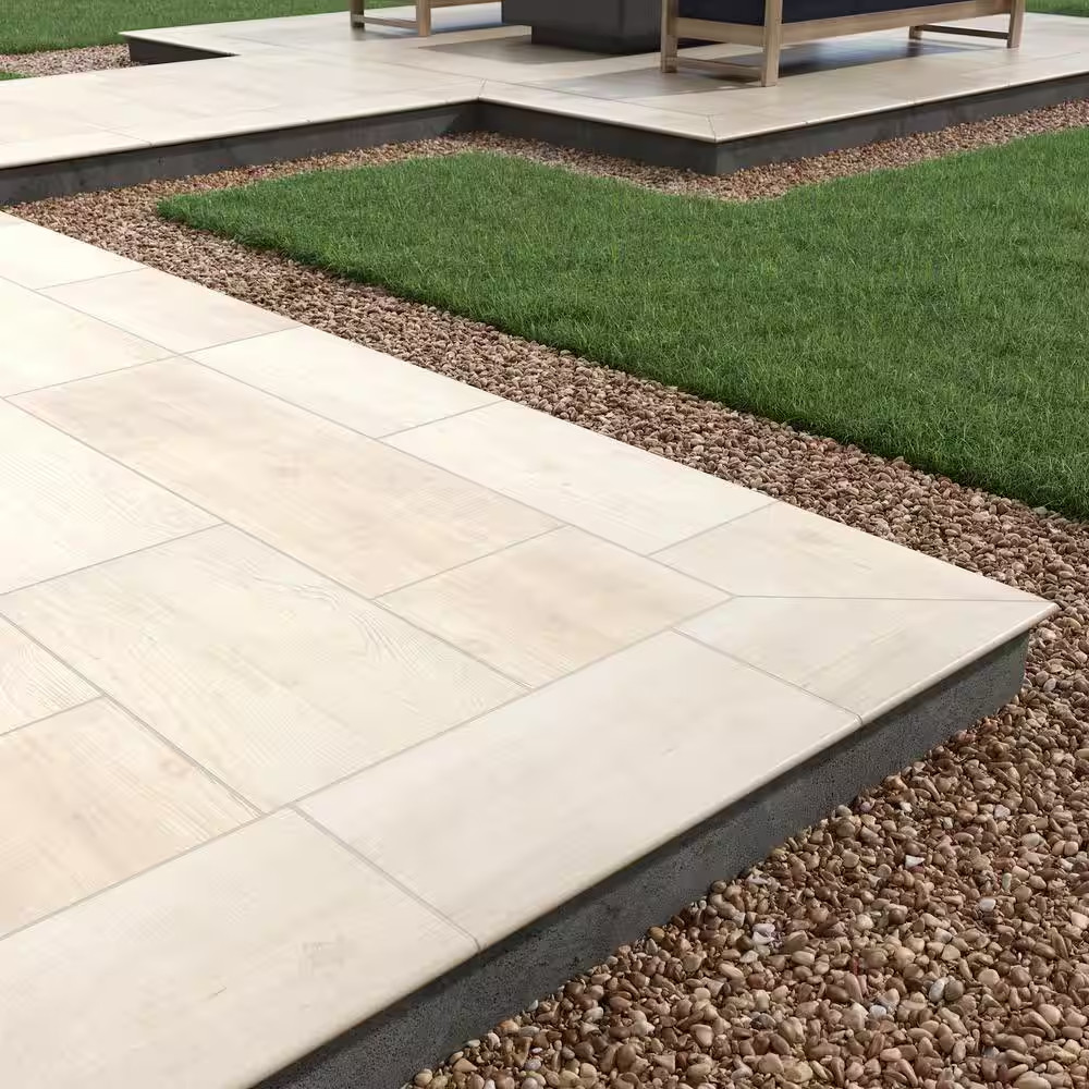 Caldera Blanca 2 Cm. X 16 In. X 47 In. Matte Porcelain Wood Look Paver Floor Til
