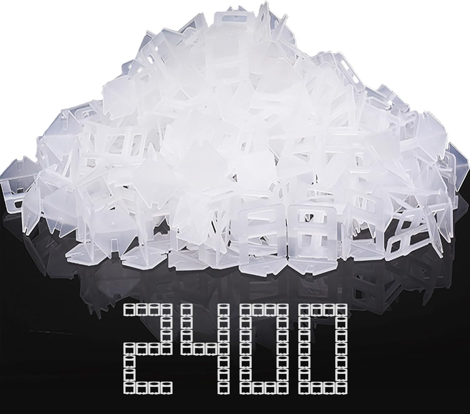 Tile Leveling System Clips – DIY 2400 Tiles Leveler Spacers – 1/8 Inch Tile L…
