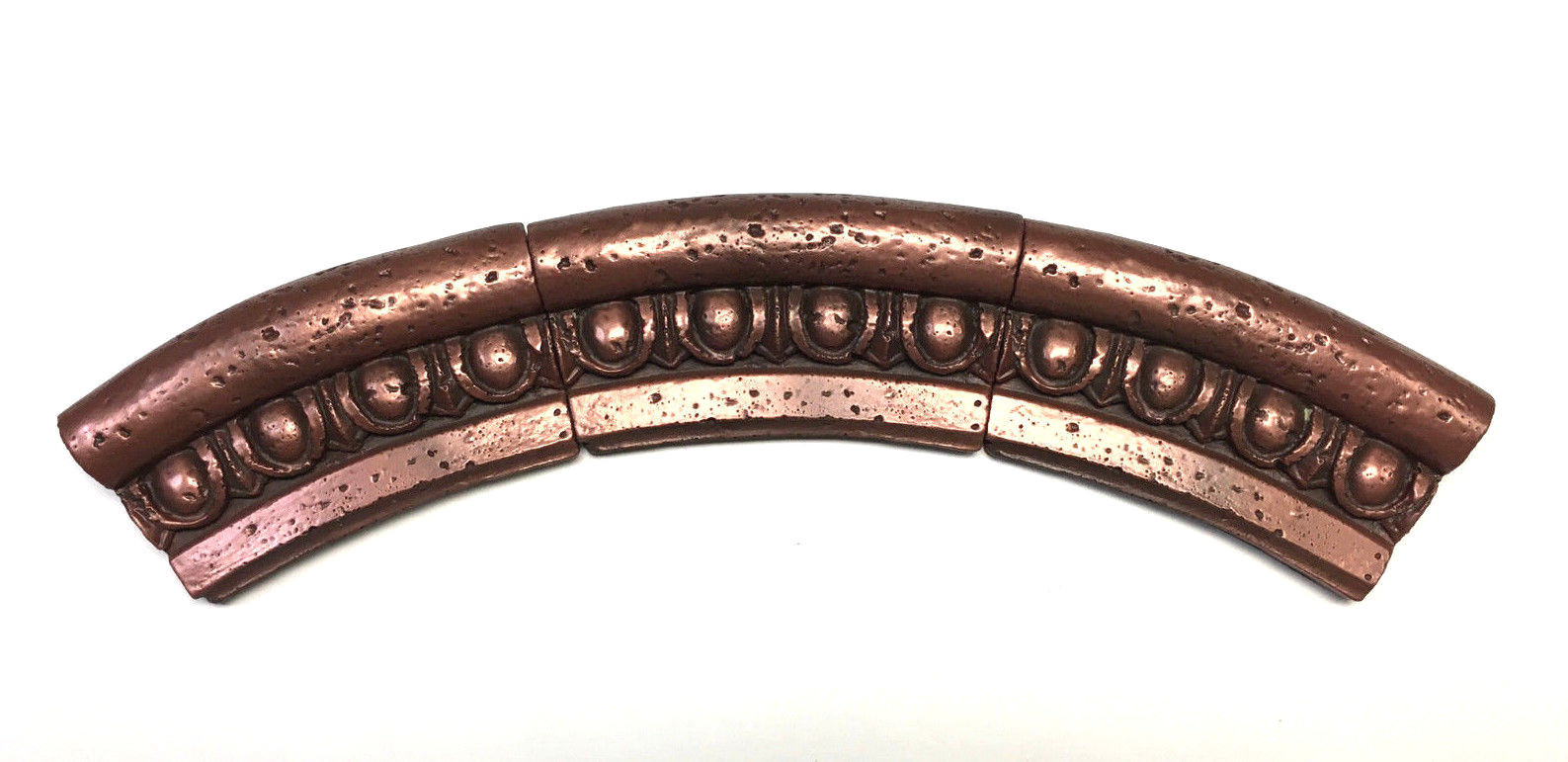 3×6 Roman Curved Bronze Metal Resin Tile Insert Art Craft Decor Backsplash