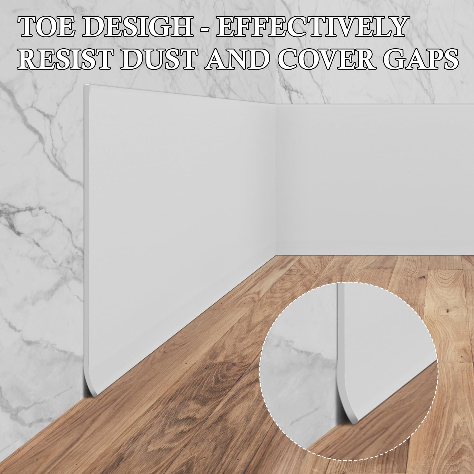 POPAKAN Flexible Baseboard Molding Trim 4 x 15 ft, 20ft 40ft 50ft 60ft 100ft …