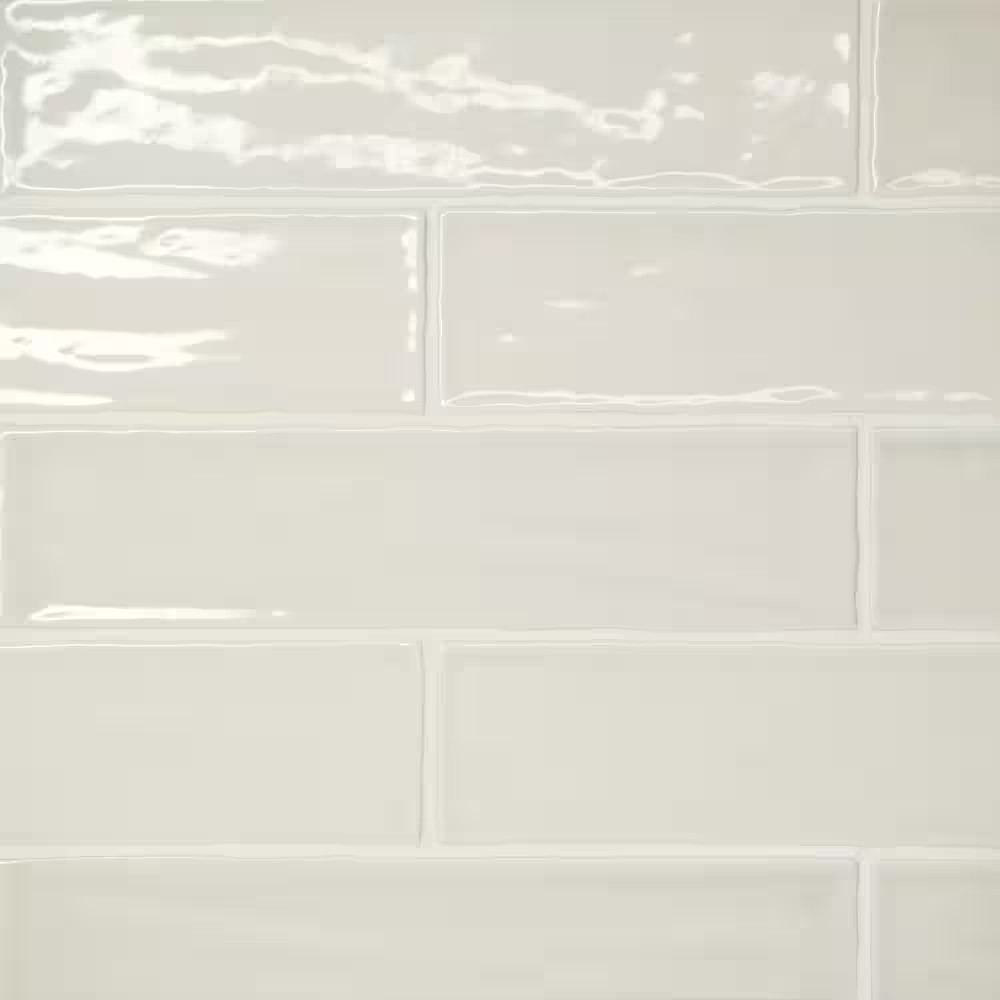 Marin 2.5 In. X 10 In. Glossy Sand Dollar (Beige) Ceramic Subway Subway Tile (5.