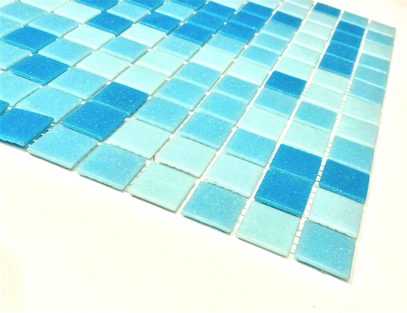 1×1 Pool Blue Spa Glass Mosaic Wall and Floor Tile Pool Backsplash