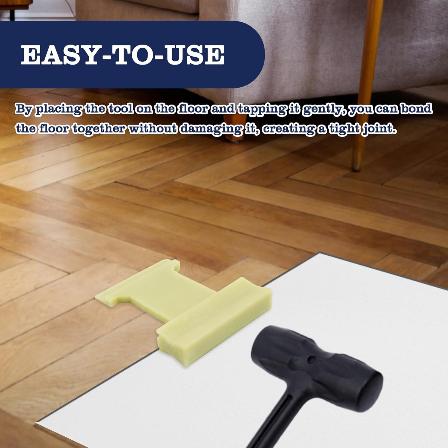 4 in 1 Laminate Flooring Tools, Nylon Tapping Block for Wood Floor Composite Bo