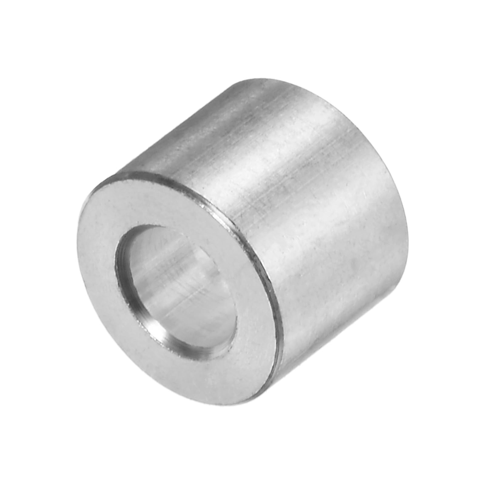uxcell 20pcs Aluminum Spacer 5mm Bore 10mm OD, 8mm Length Screw Silver tone