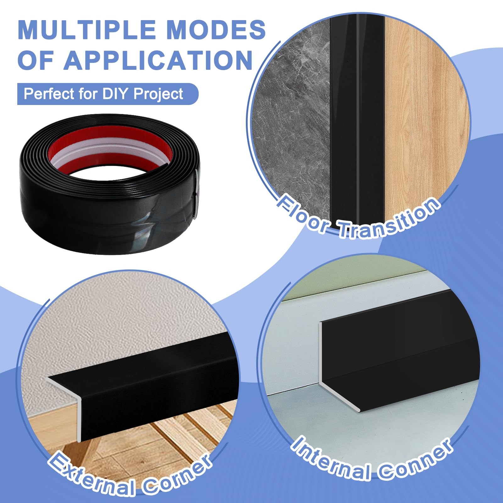 Flexible Wall Corner Protector Moulding Trim Peel and Stick Wall Corner Guards