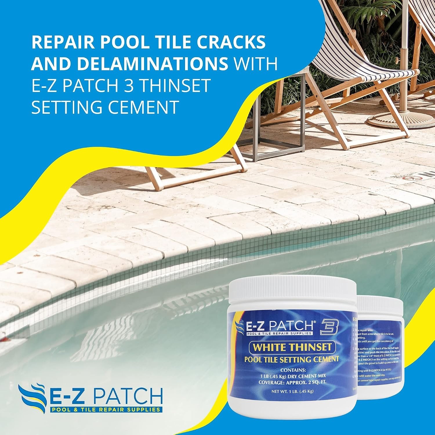 Waterproof Pool Tile Adhesive – 16 oz Container
