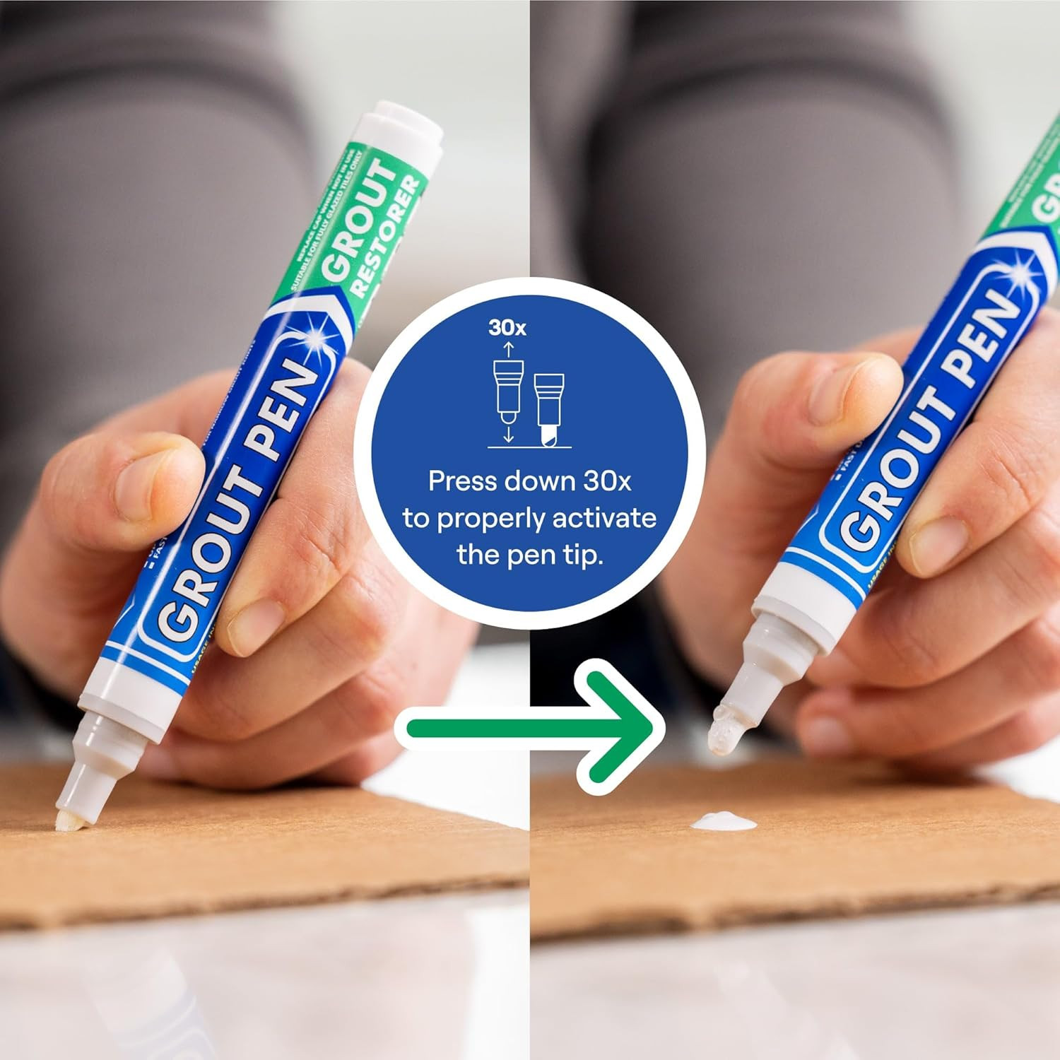 Grout Pen Winter Grey Tile Grout Paint Marker – Narrow 5mm Tip (7mL) | Waterproo