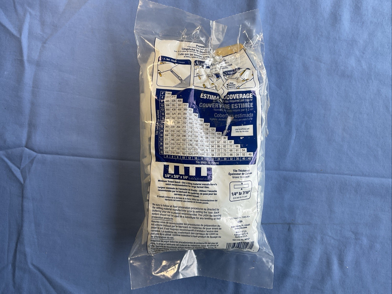Pack of 100 QEP LASH White 1/16″ Clip Part A of 2-Part Tile Leveling Clips 1.5mm