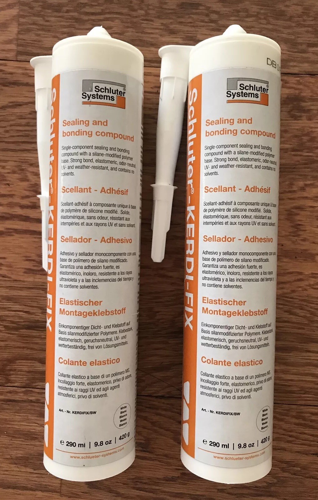 2 Tubes Schluter Kerdi Fix White