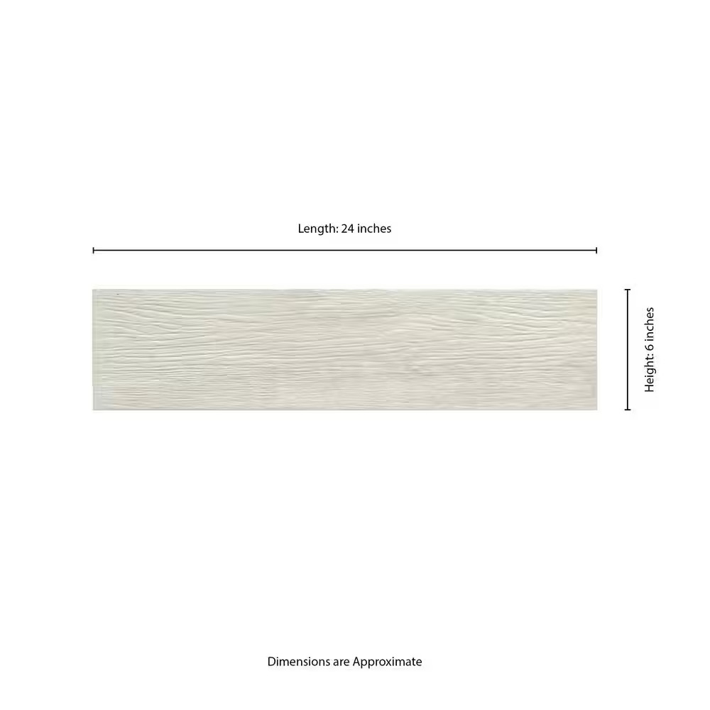 Capel Bianco 6 In. X 24 In. Matte Ceramic Wood Look Floor and Wall Tile (17 Sq.