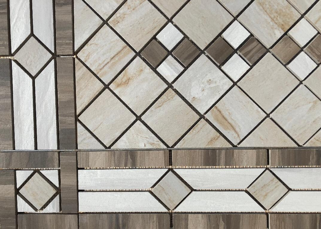 32″ x 20 3/4″ Tile Medallion Deco – Happy Floors – Paint Stone tile series