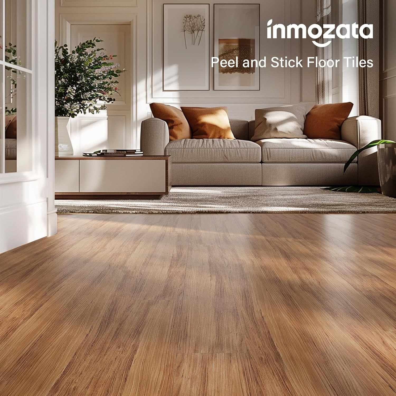 Peel and Stick Floor Tile Vinyl Flooring, Waterproof Vinyl Plank Flooring 5-Pack