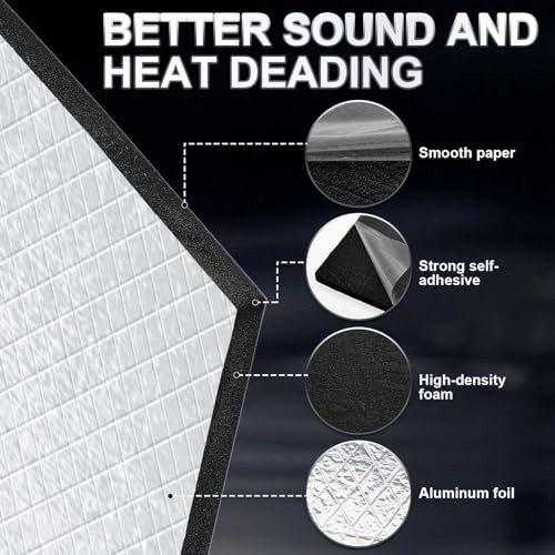 512mil 11.25 Sq ft 13 mm Thickened Cars Sound 9 x 12 Inch,11.25 Sq ft 15