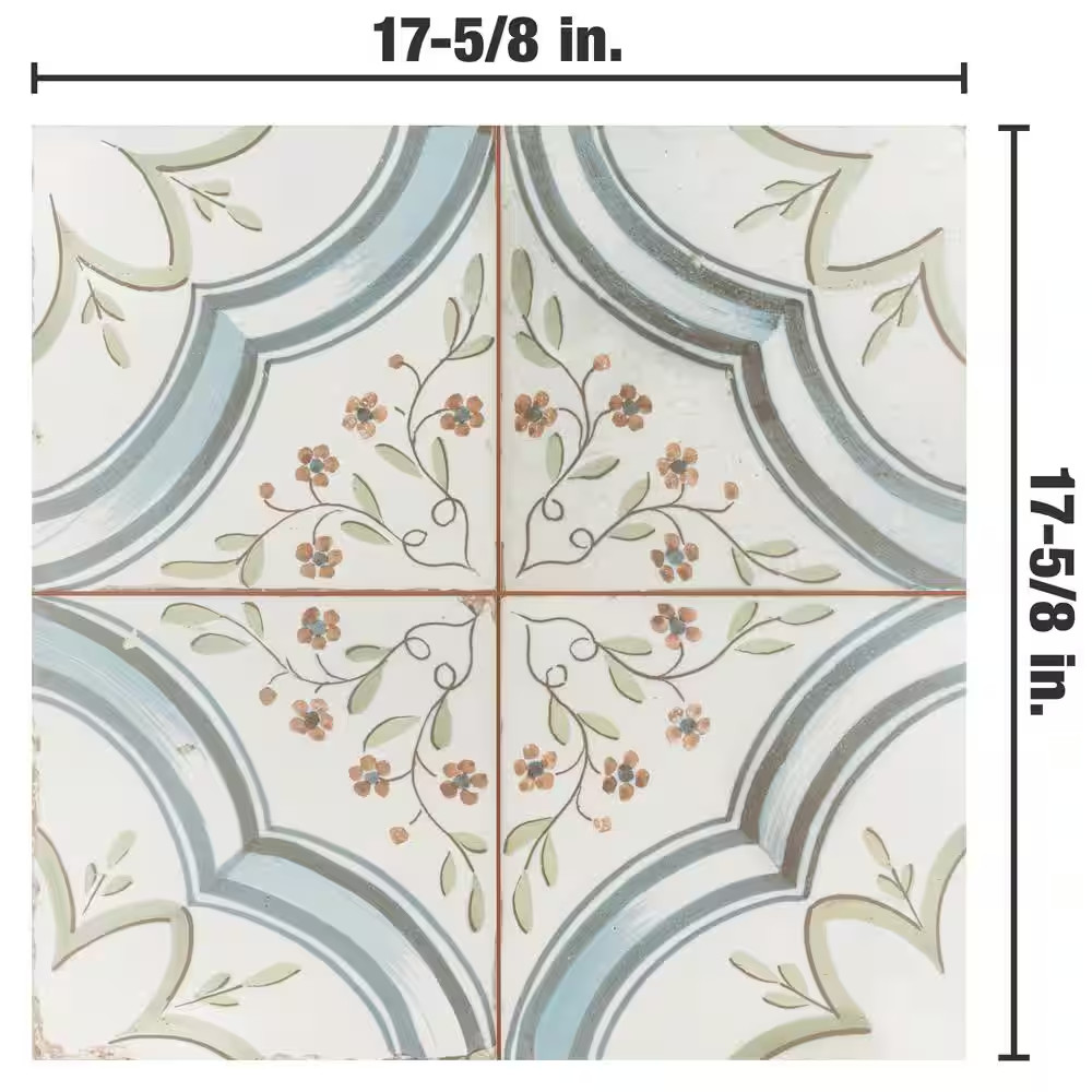 Kings Original Nijar 17-5/8 In. X 17-5/8 In. Ceramic Floor and Wall Tile (10.95