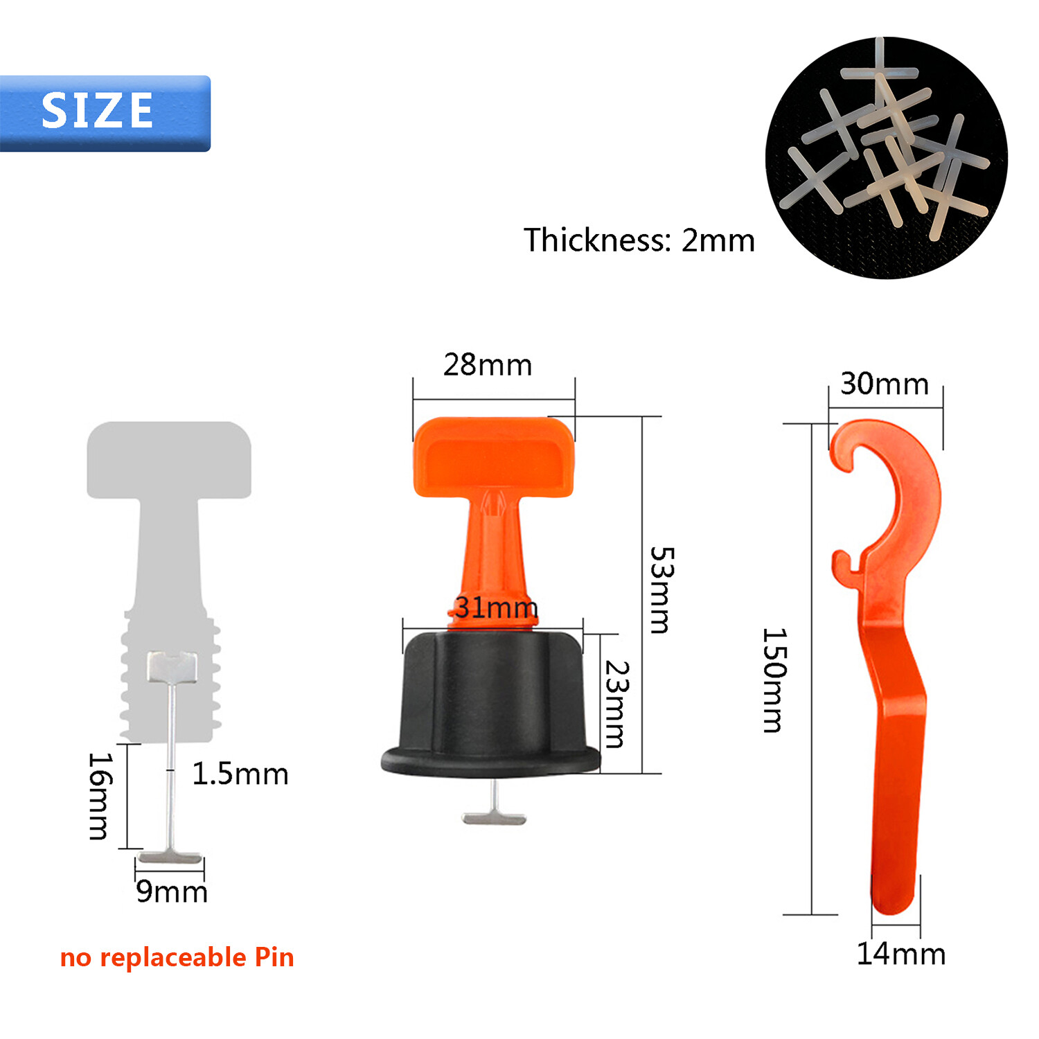 250x Tile Leveling System 1/16″ Reusable Tile Leveling Installation Tools