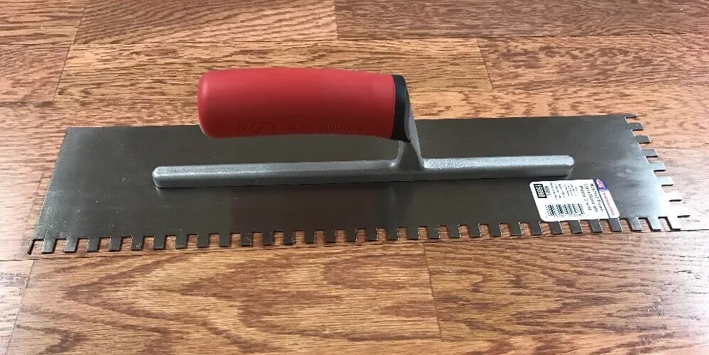 Marshalltown 16″ Tile Flooring Trowel 1/4″ x 3/8″ x 1/4″