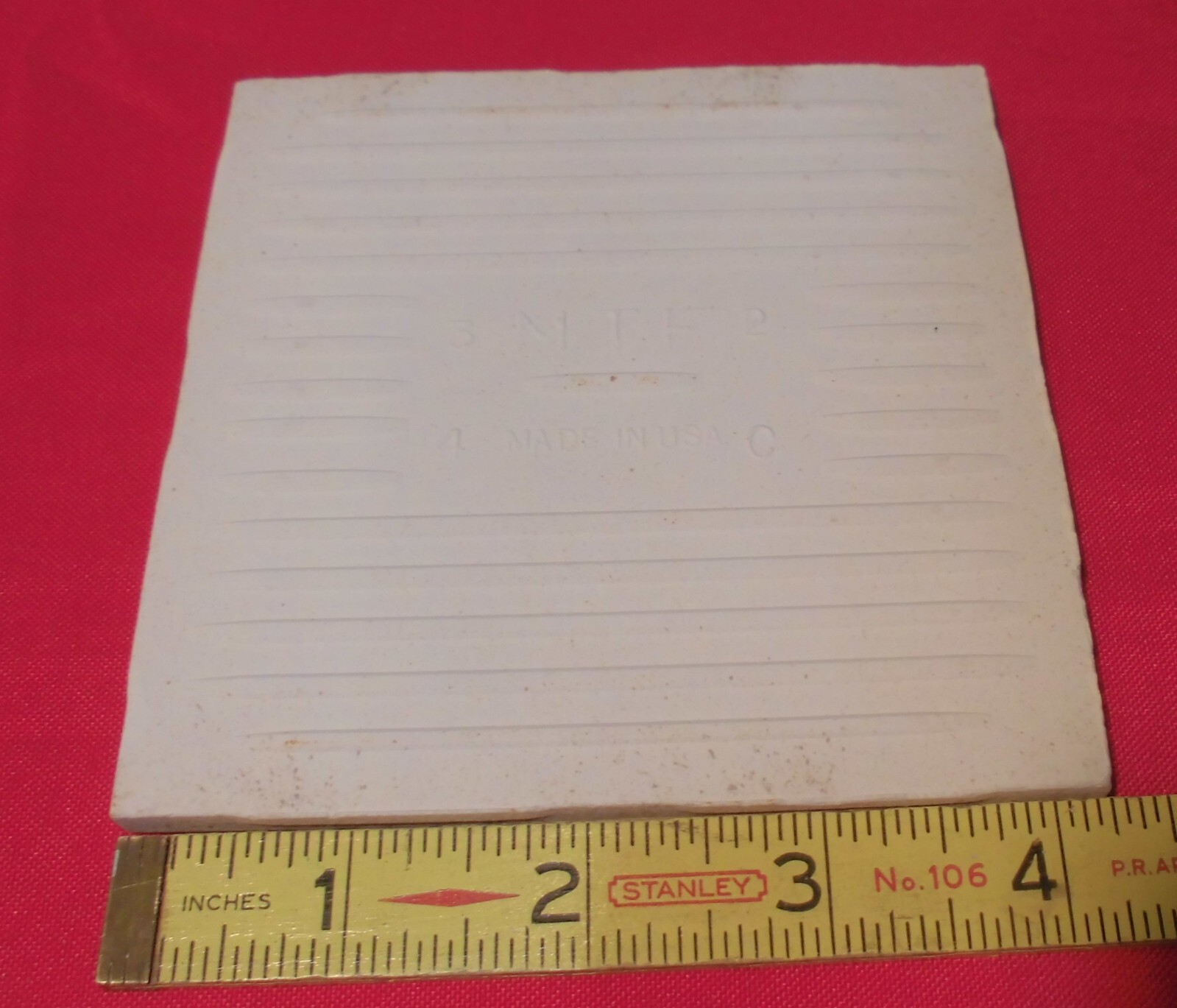 1 pc. Matte Ceramic Tile *Light Brown* 4-1/4″ by Monarch Tile Co. U.S.A. NEW