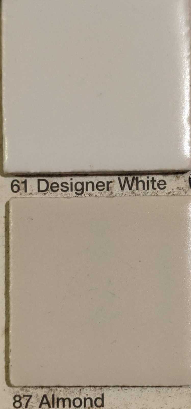 1 pc American Olean Ceramic Tile Mud 6″ Square Bullnose A3602 Matte Almond #87