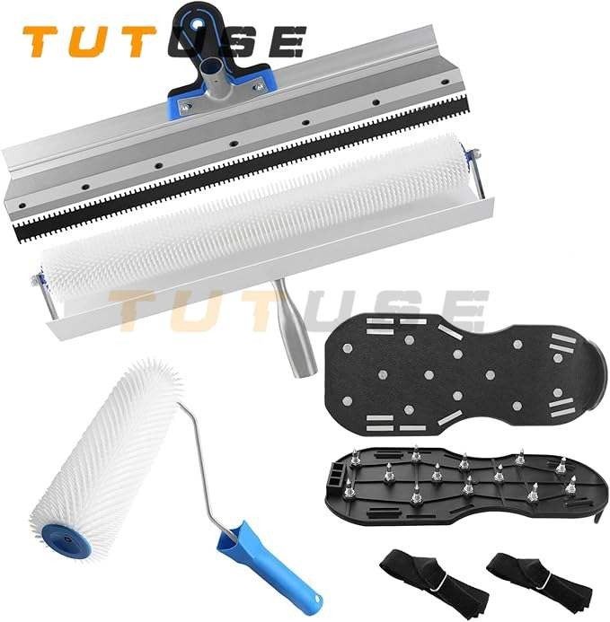 Self-Levelling Cement Tool Kit,Epoxy Floor Paint Tool,Stainless Steel Scraper