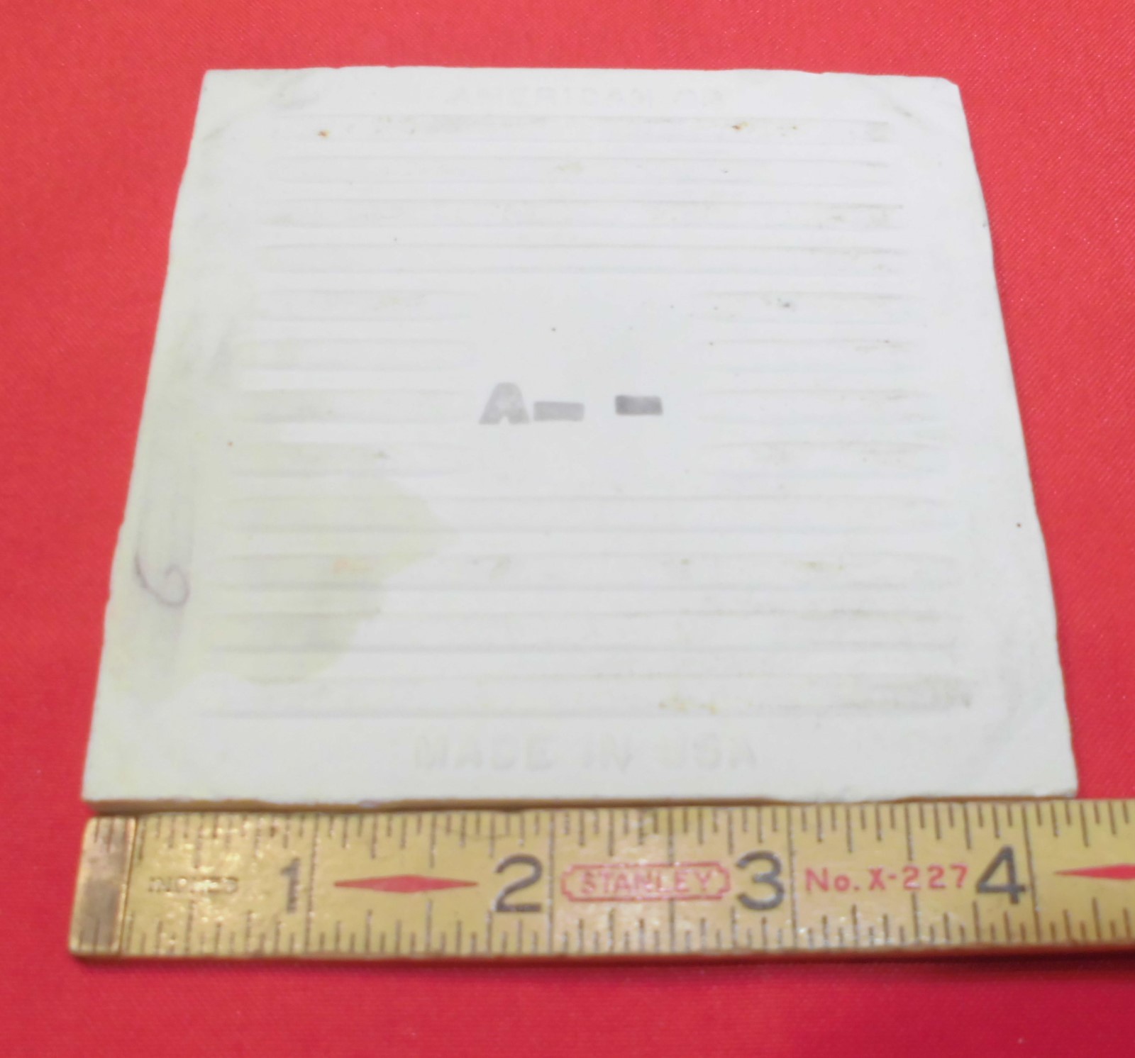 1 pc. Ceramic Tile *Gold Mist* Scored by American Olean 4-1/4″ Crystalline Glaze