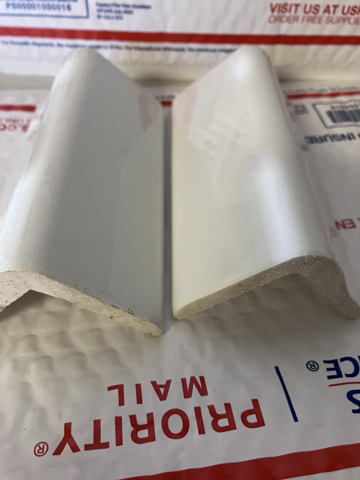 Two Pieces Of Dal Tile K 101 V-cap, Counter Rail,#8262 Semi-gloss Discontinued