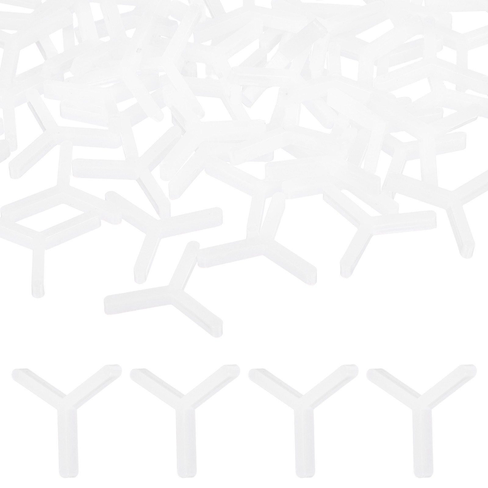 500Pcs 1/12″ 2mm Tile Spacers Y Type Plastic Spacers White