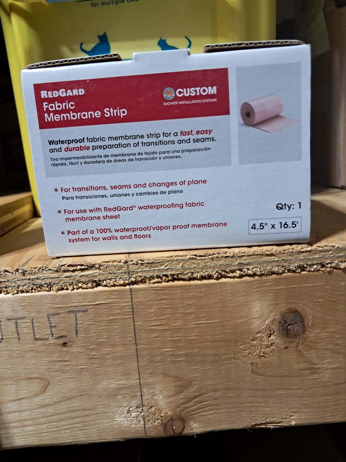 RedGard Fabric Membrane Strip 4.5″ x 16.5′. Sold as 1.