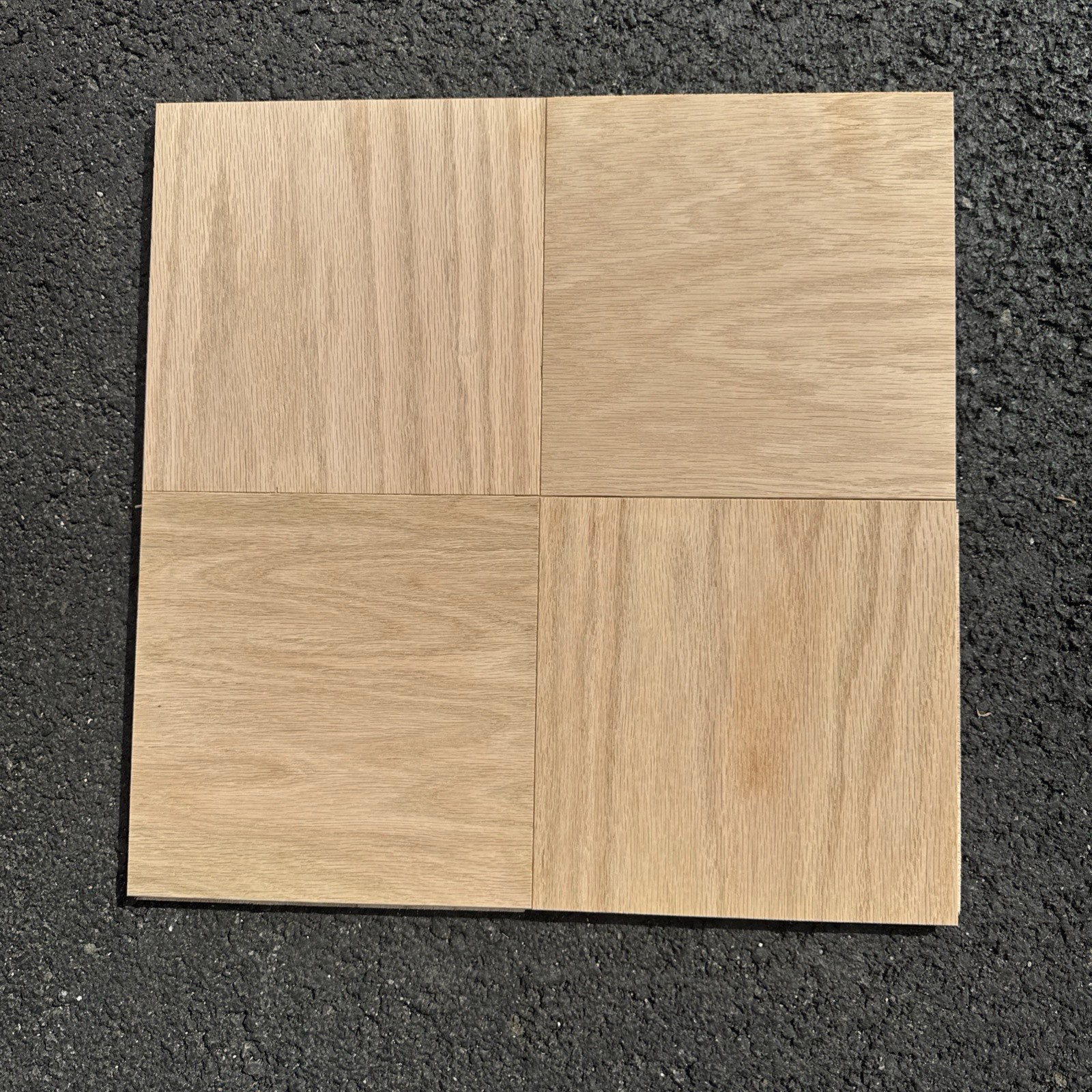 New Parquet Flooring; 18 Square Feet of Natural K-block Unfinished red oak .